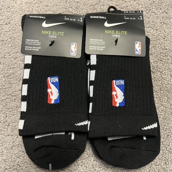 Nike Other - Nike Elite NBA Dri-FIT Basketball Crew Socks - Black - 2 Pairs NWT